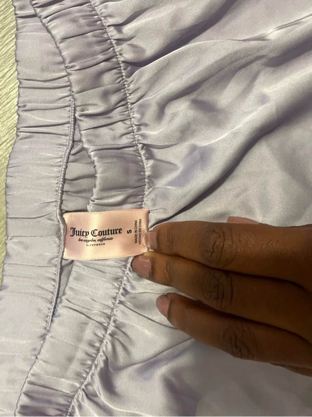 Juicy Couture Silver Satin Short Pajama Set‎